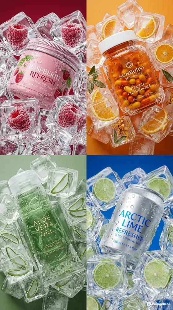 Universal Frozen Product Ice Mockups