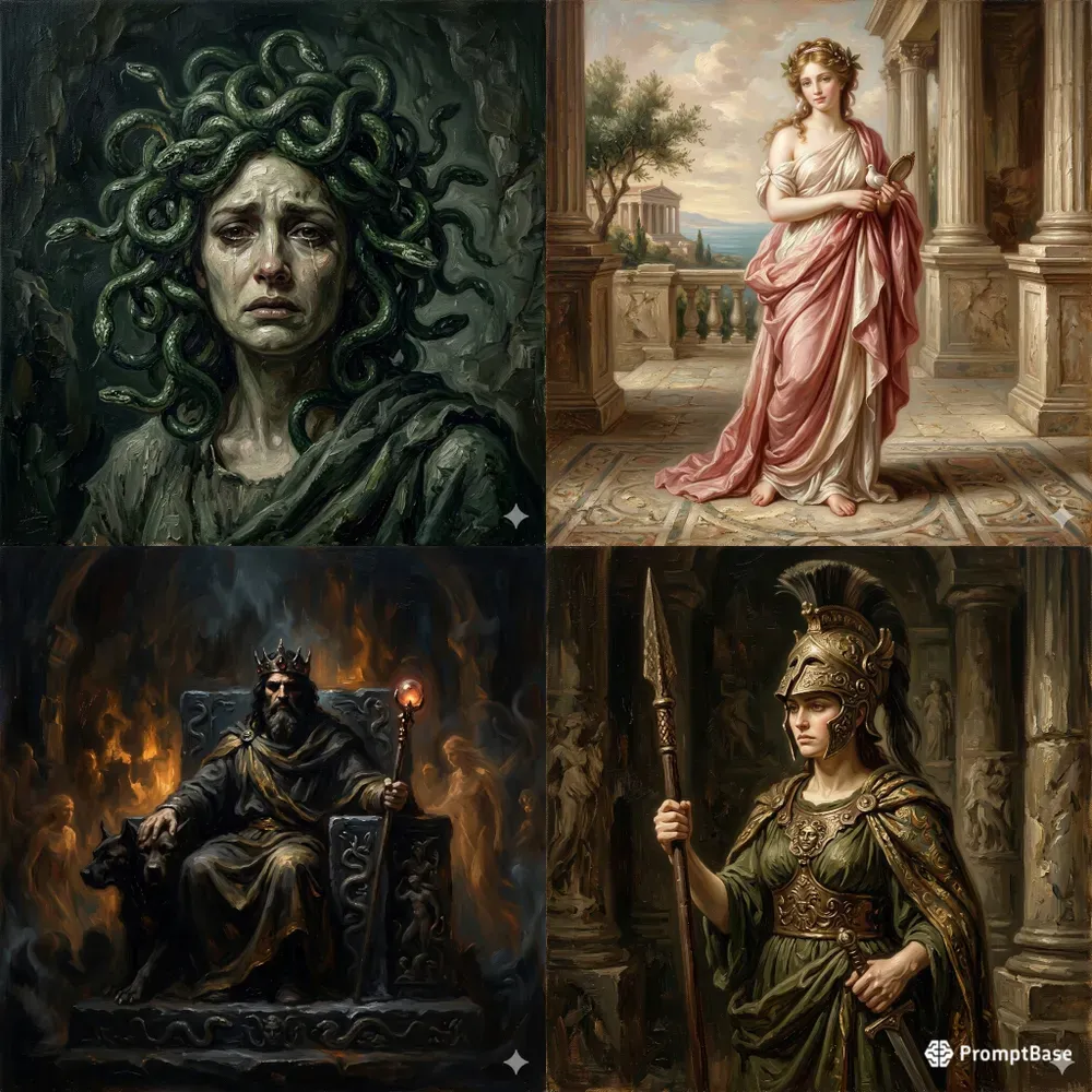 Classical Greek Oil Portraits