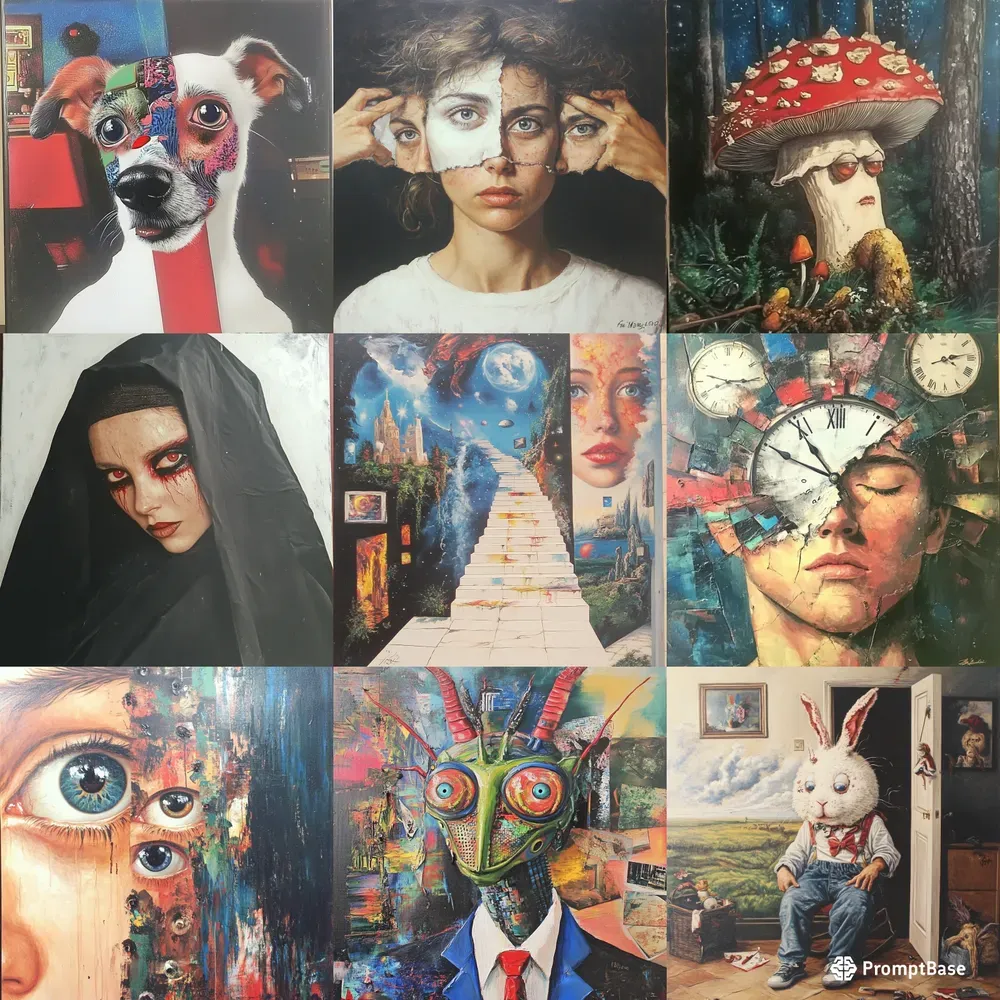 Surreal Art With Abstract Faces