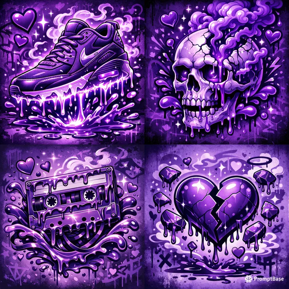 Purple Drip Street Art Generator