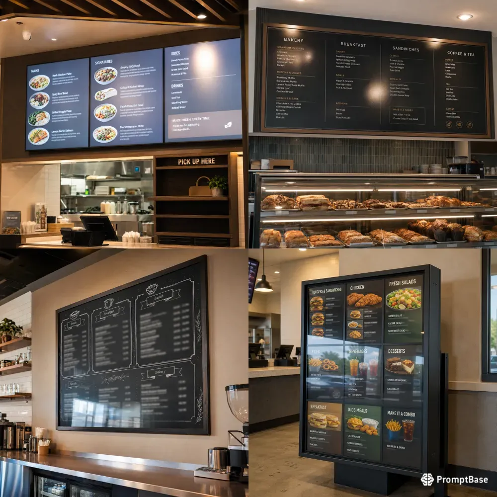Menu Board Glare Test Photo Builders