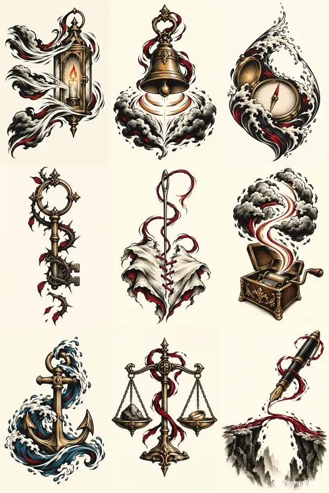 Mythic Artifact Tattoo Concepts
