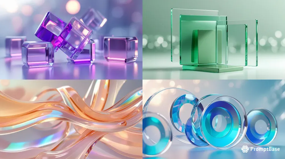 3D Premium Glass Shapes UI UX Backgrounds