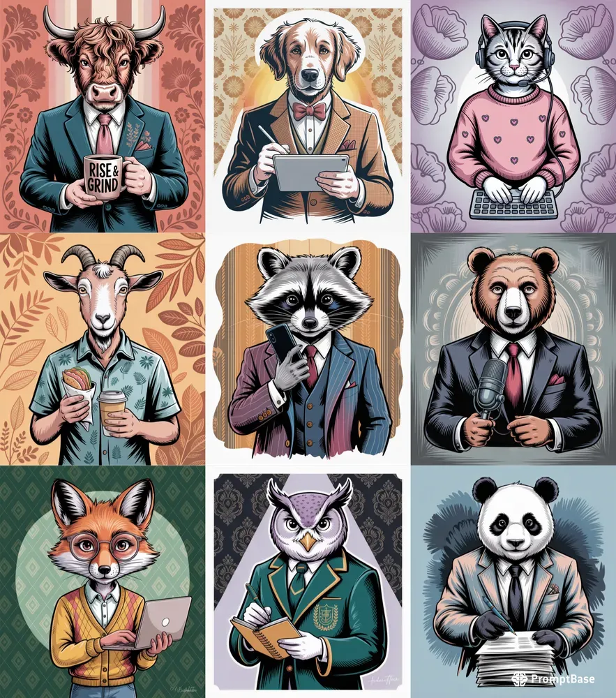 Corporate Animal Portrait Templates