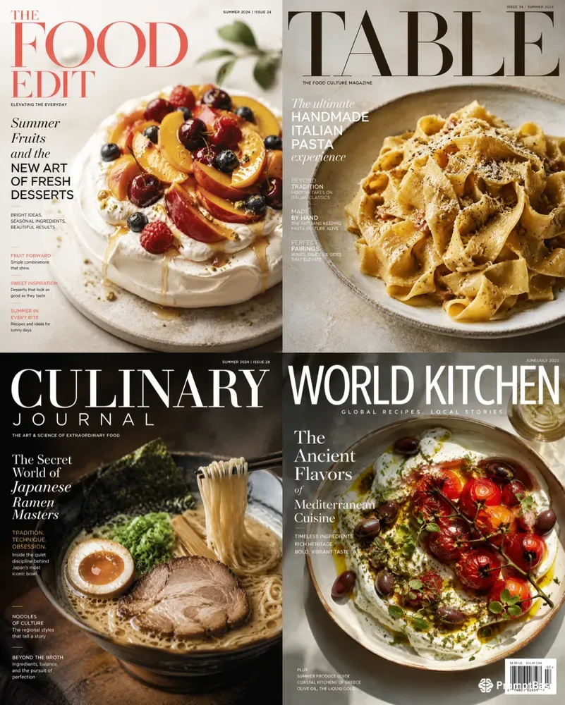 Modern Food Editorial Covers