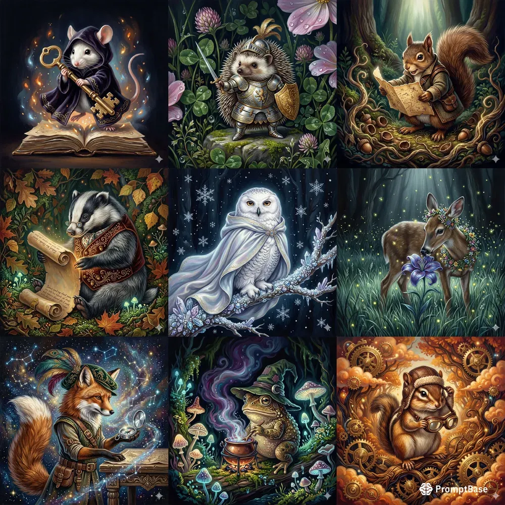 Whimsical Folklore Character Art