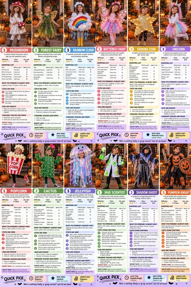 Homemade Kids Halloween Costumes