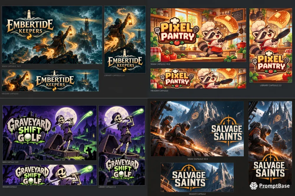 Indie Game Store Capsule Art Boards