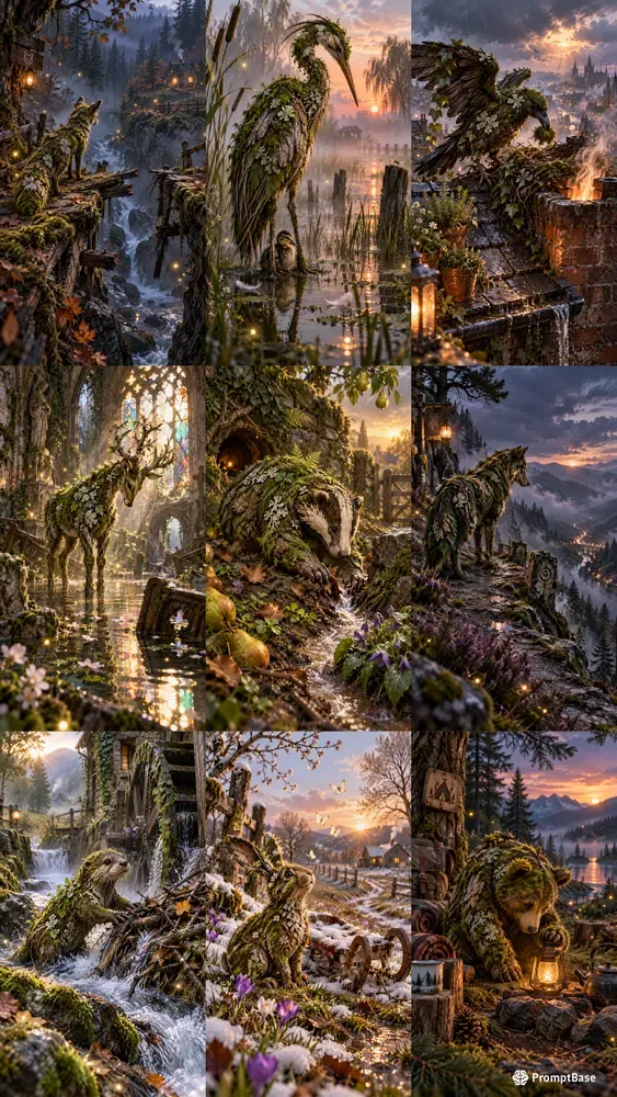 Storytelling Moss Lichen Creatures