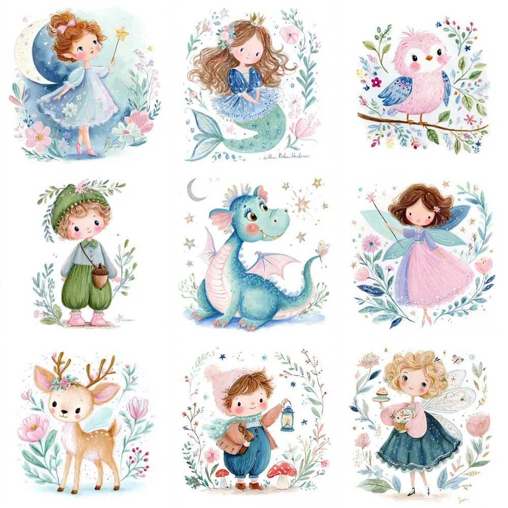 Cute Magical Character Clipart Sets