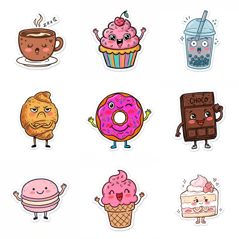 Doodle Dessert Sticker Generator