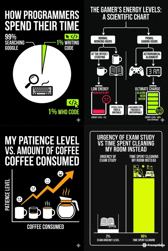 Neon Accent Infographic Shirt Makers