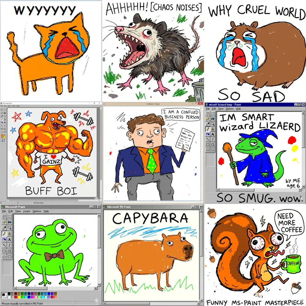 Mspaint Style Meme Parody Graphics