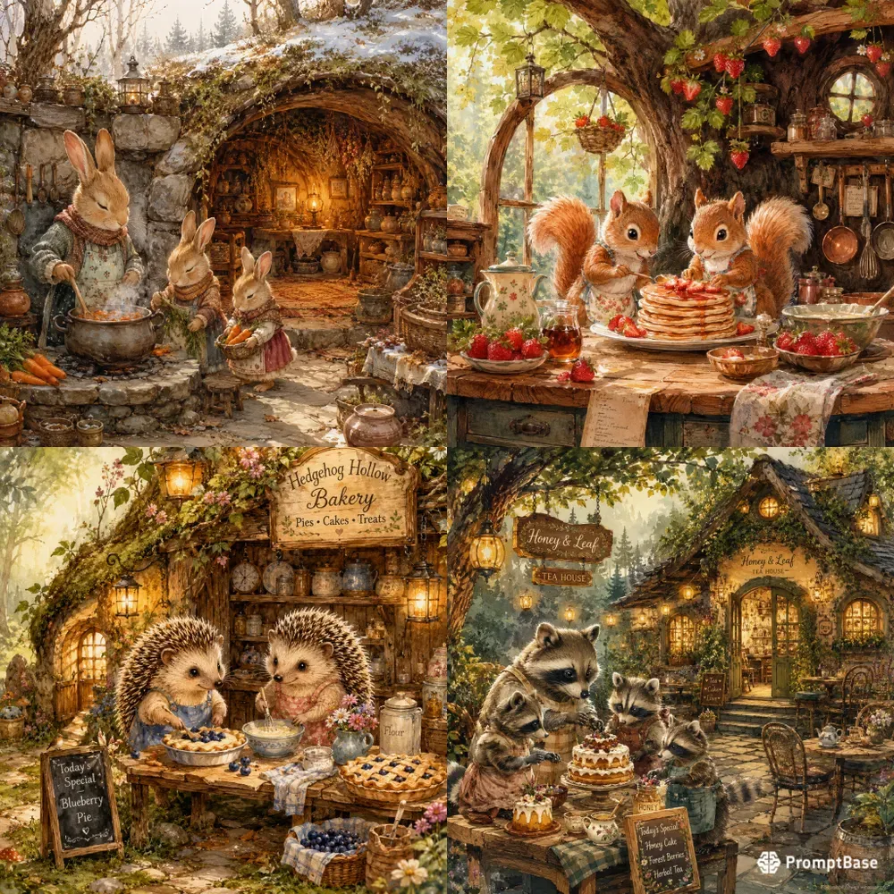 Glow Woodland Kitchen Tales Watercolors