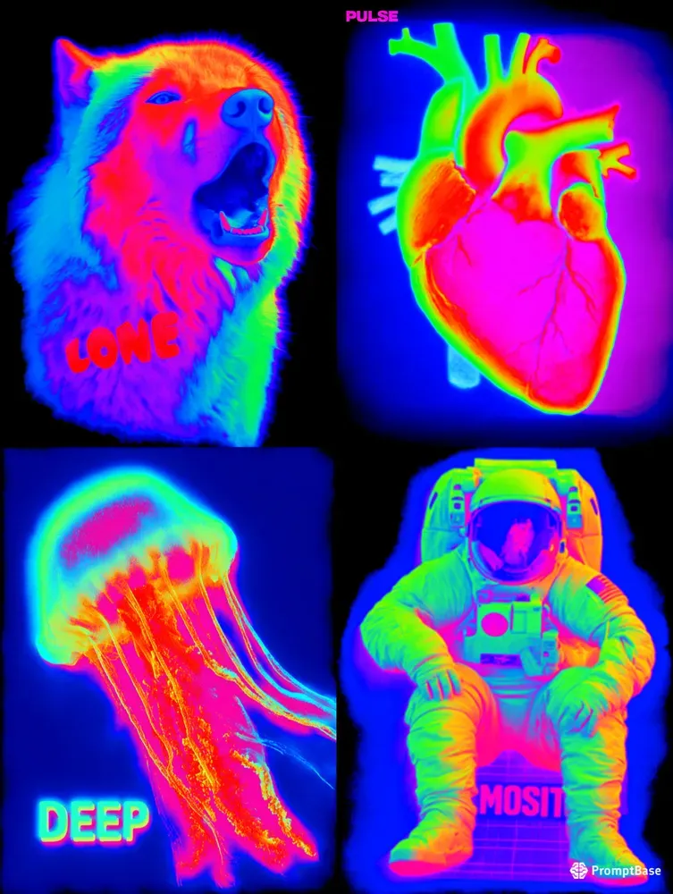 Neon Heatmap Tshirts Art