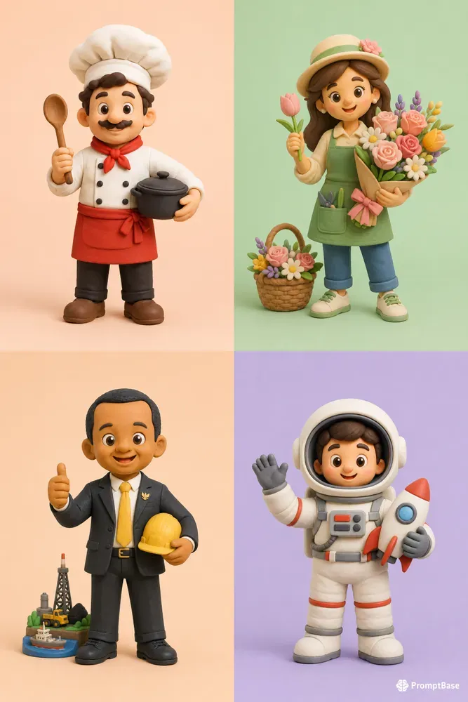 Premium 3D Clay Mascot Generates