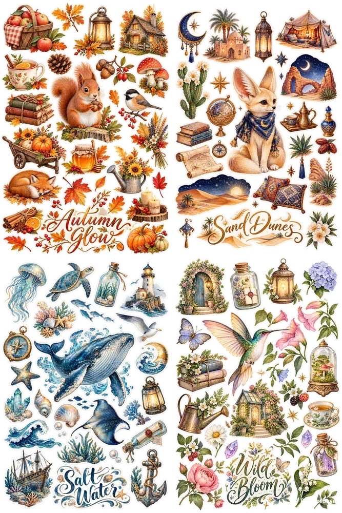 Cozy Watercolor Sticker Set Creator