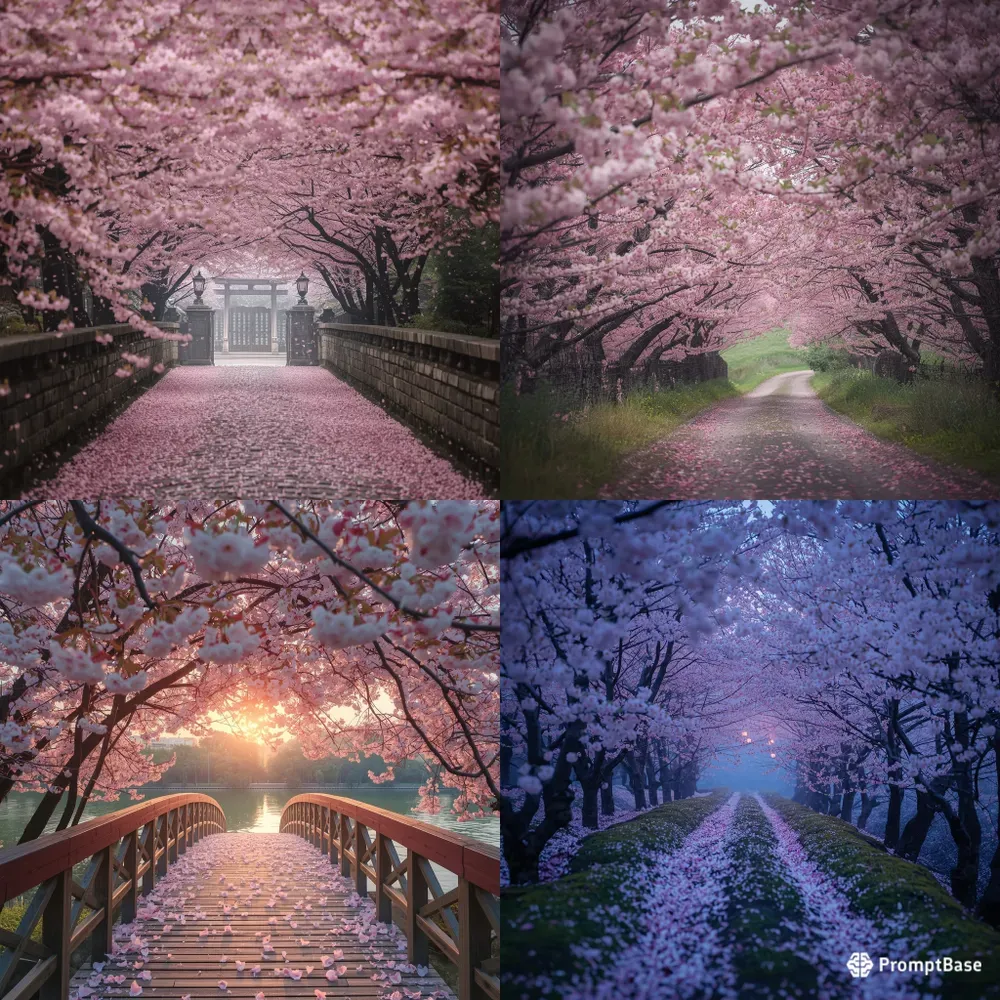 Spring Cherry Blossom Path Photos