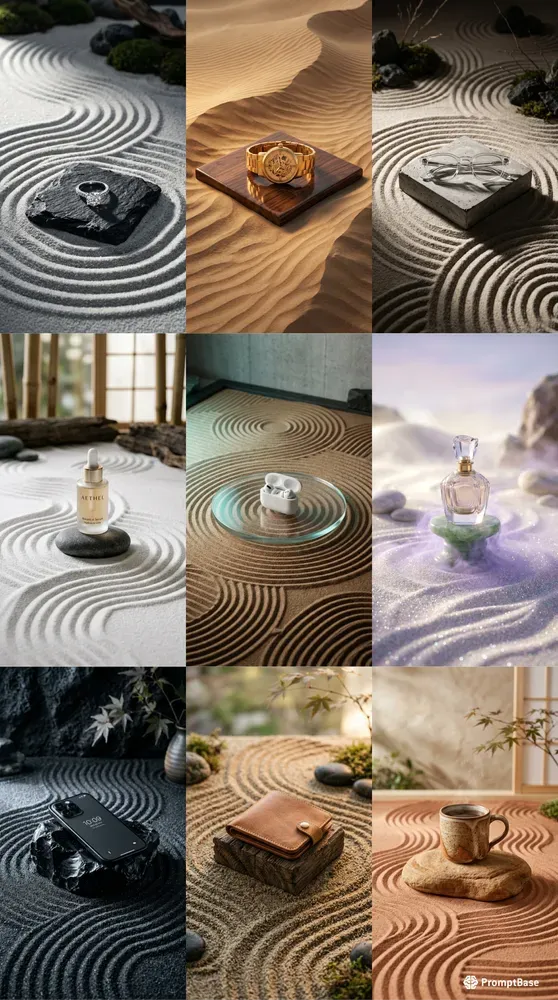 Modern Zen Geometric Sand Lenses