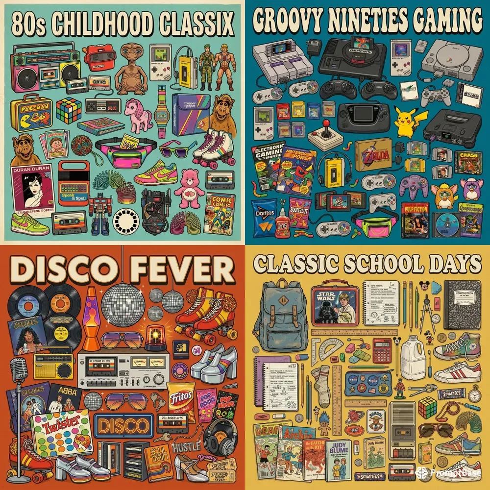 Retro Nostalgia Collages