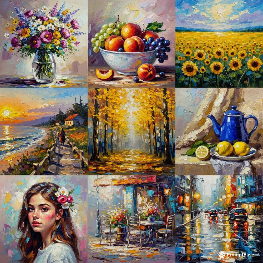 Textured Impressionist Paintings