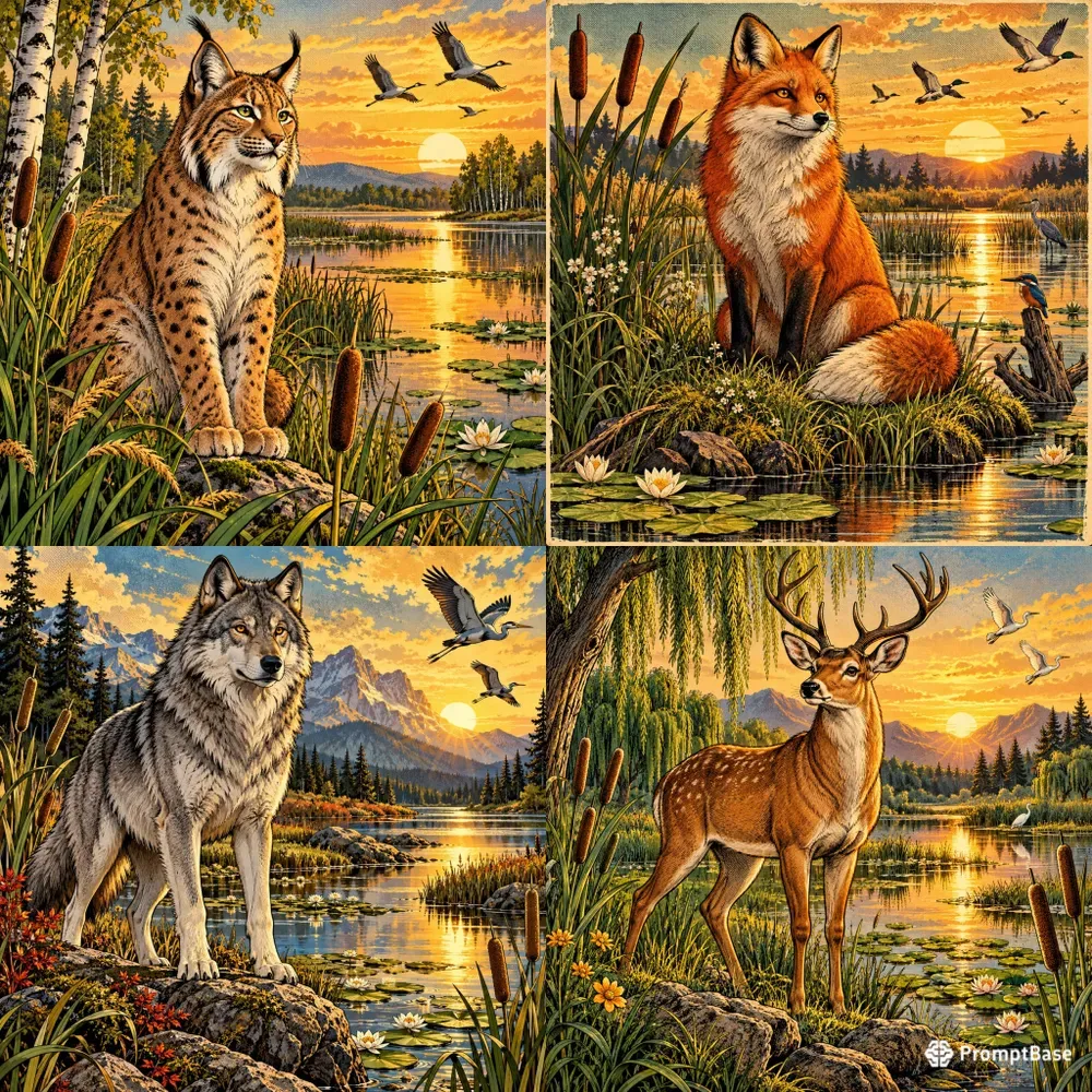 Vintage Wildlife Comic Nature Collections