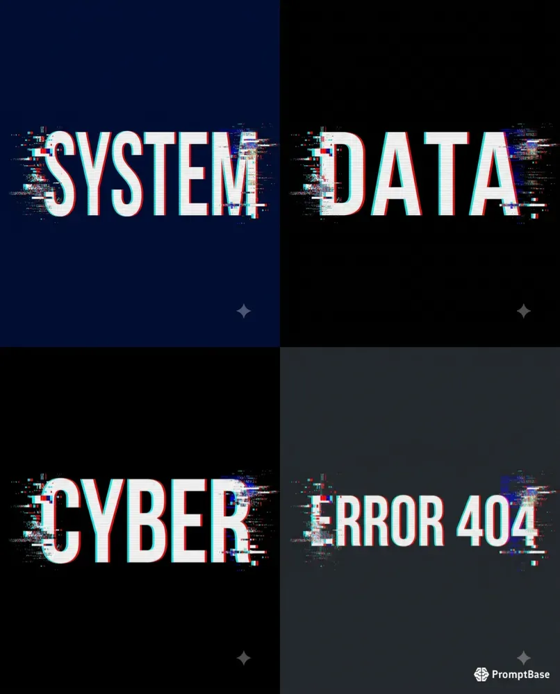 Futuristic Glitch Text Art With Rgb