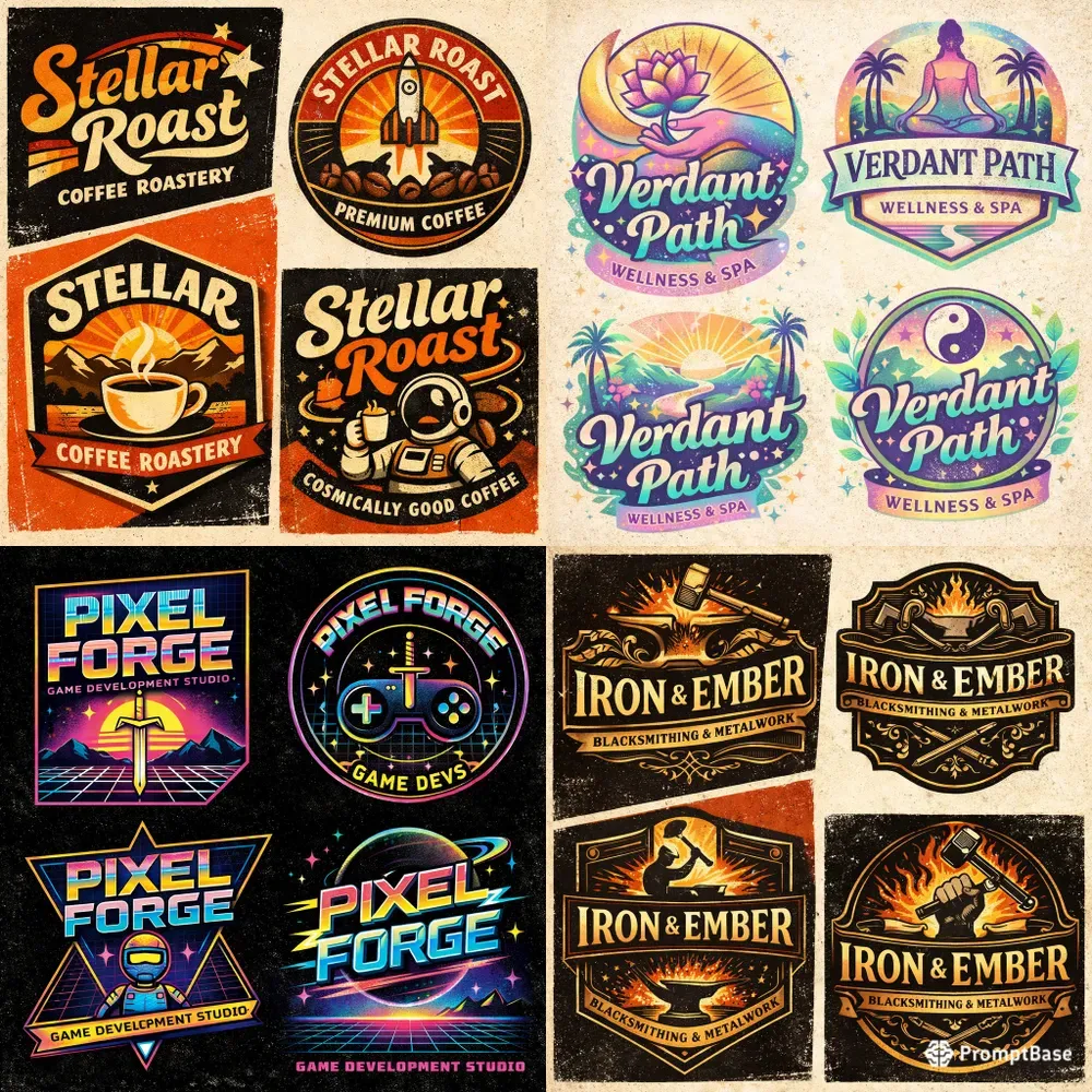 Retro Logo Badge Showcase Creators