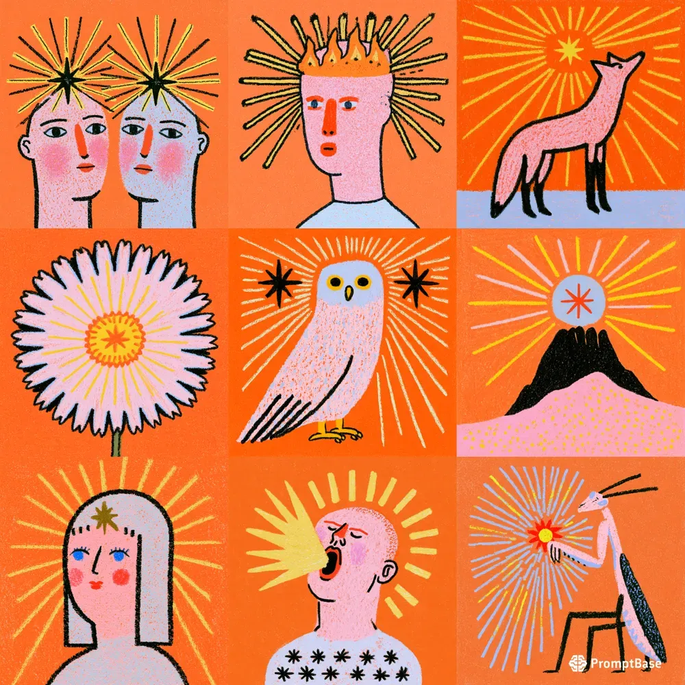 Retro Risograph Illustrations