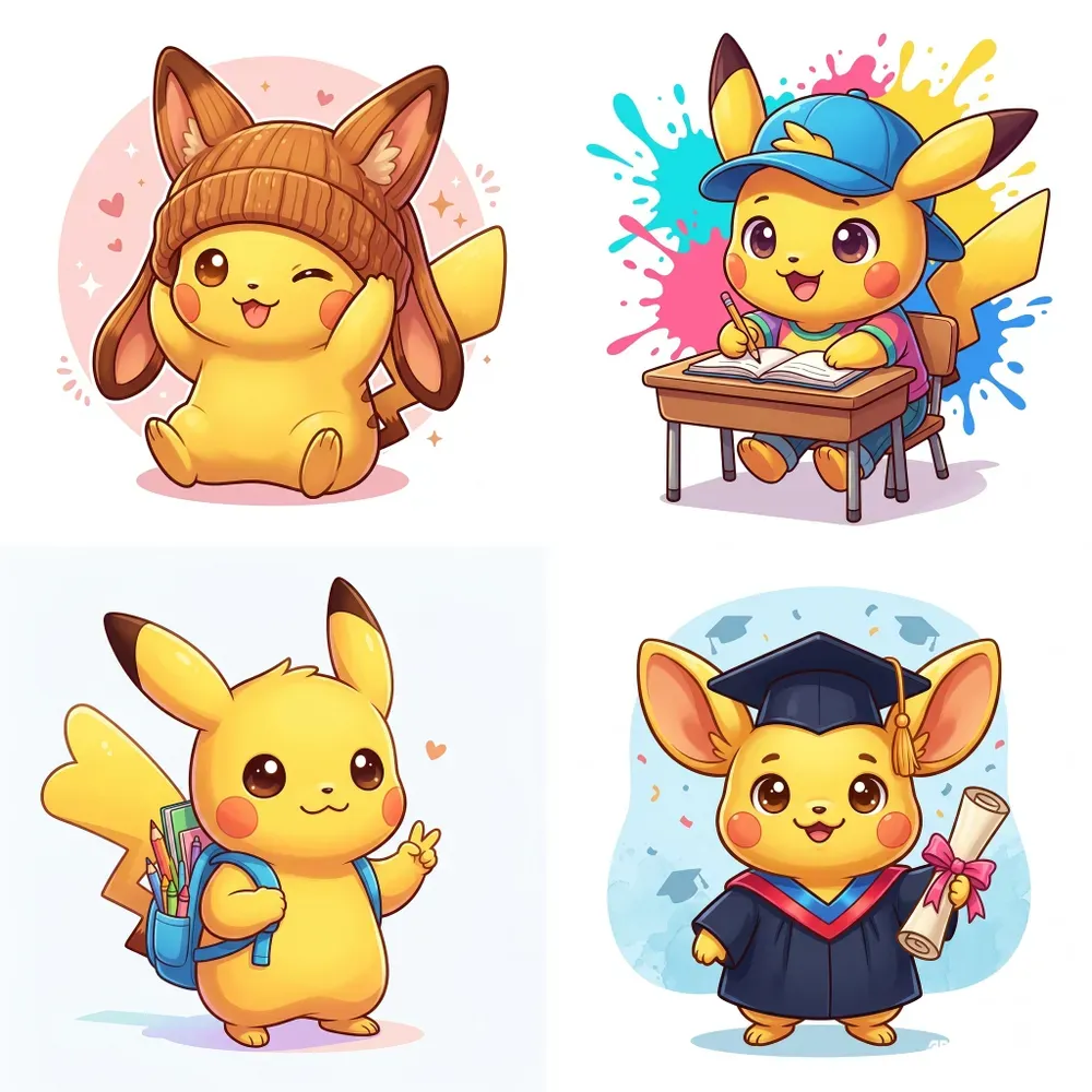 Pikachu Cute Kawaii Stickers