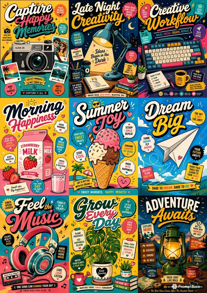 Bold Everyday Pop Art Posters
