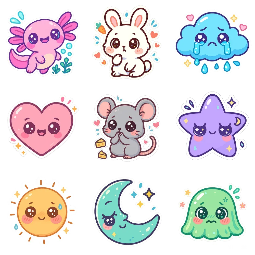 Adorable Kawaii Pastel Stickers
