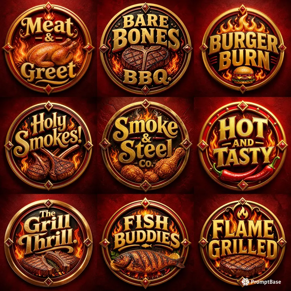 Grill And Bbq Logo Generator
