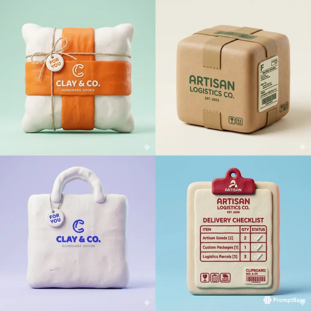 3D Claymorphism Logistics Icon Packs