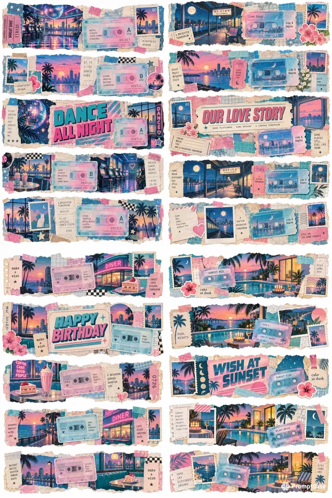 80s Junk Journal Ephemera Kits