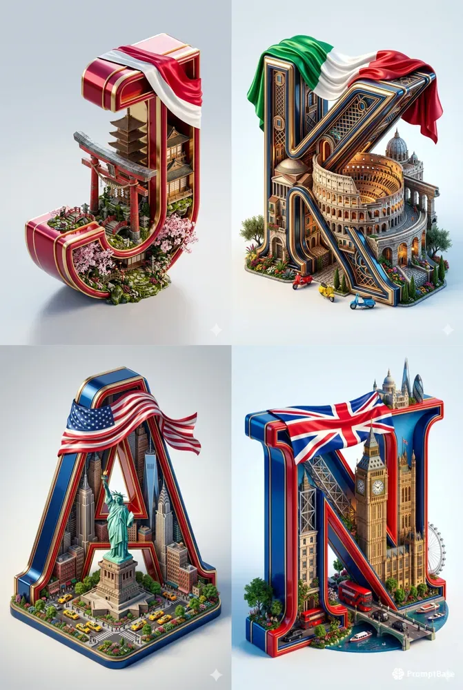 3d Landmark Typography Generator