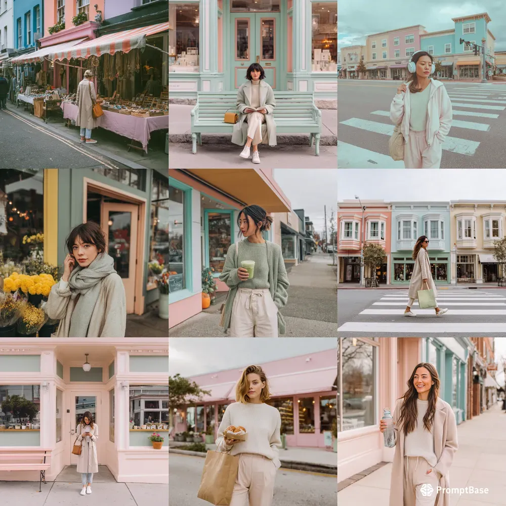 Modern Clean Girl Street Photography