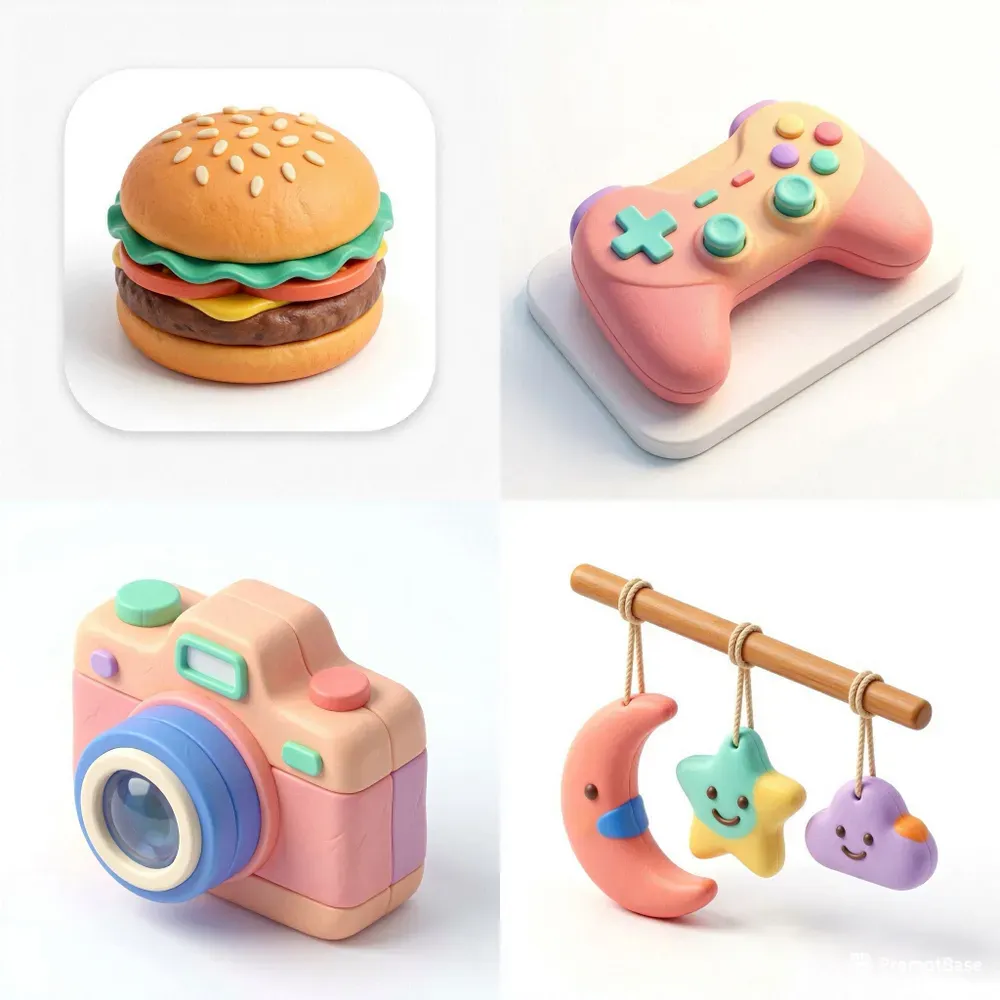 Cute 3D Isometric App Icons