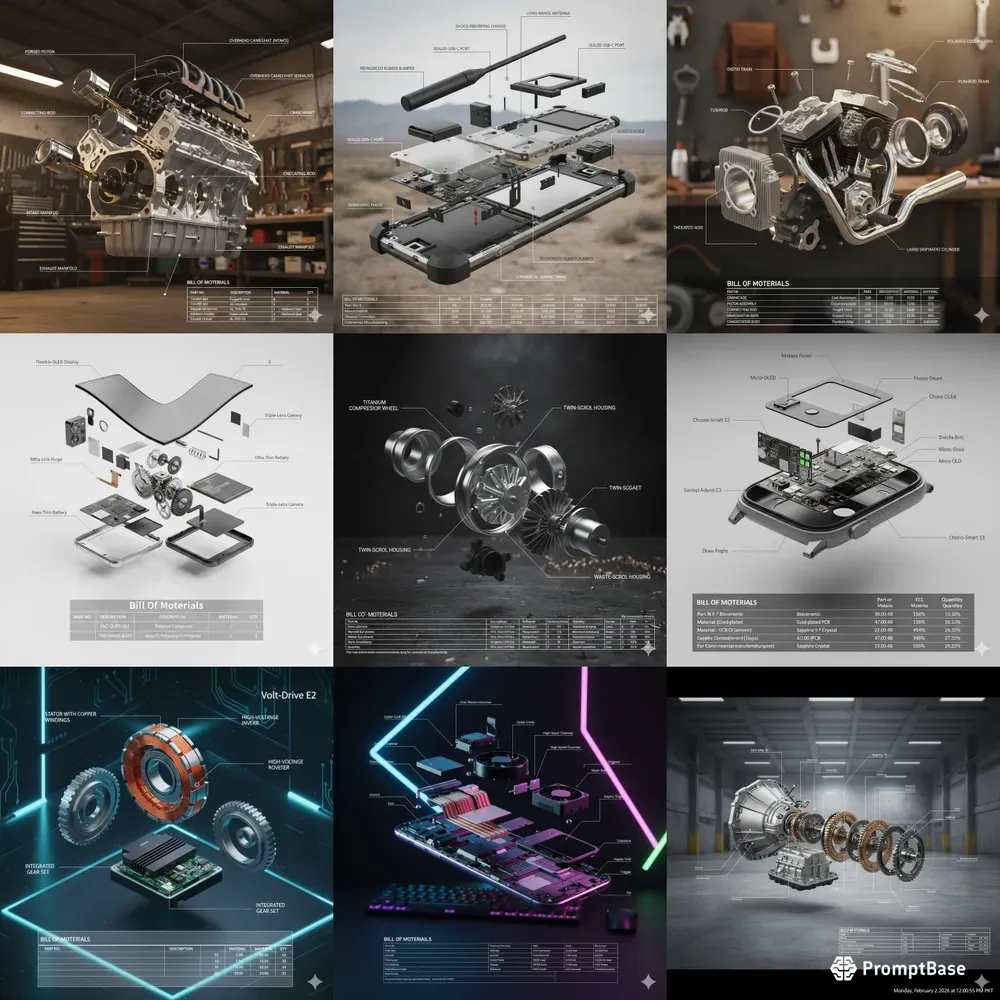 Engineering Exploded Engine Renderers