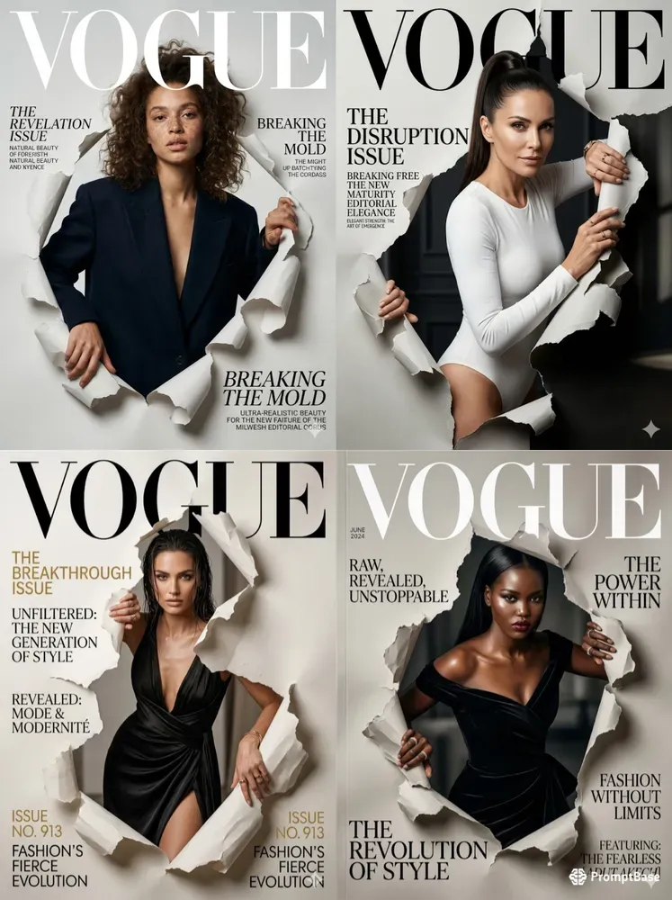 Break The Frame Vogue Torn Paper Covers