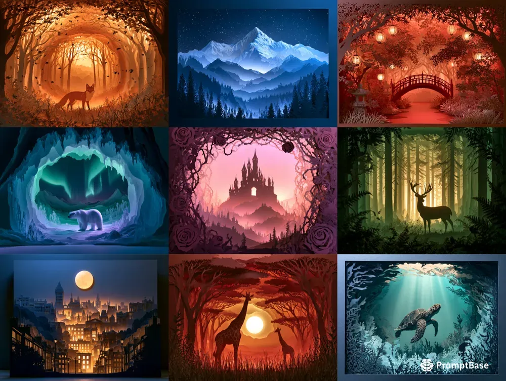 Layered Paper Cut Art Generator