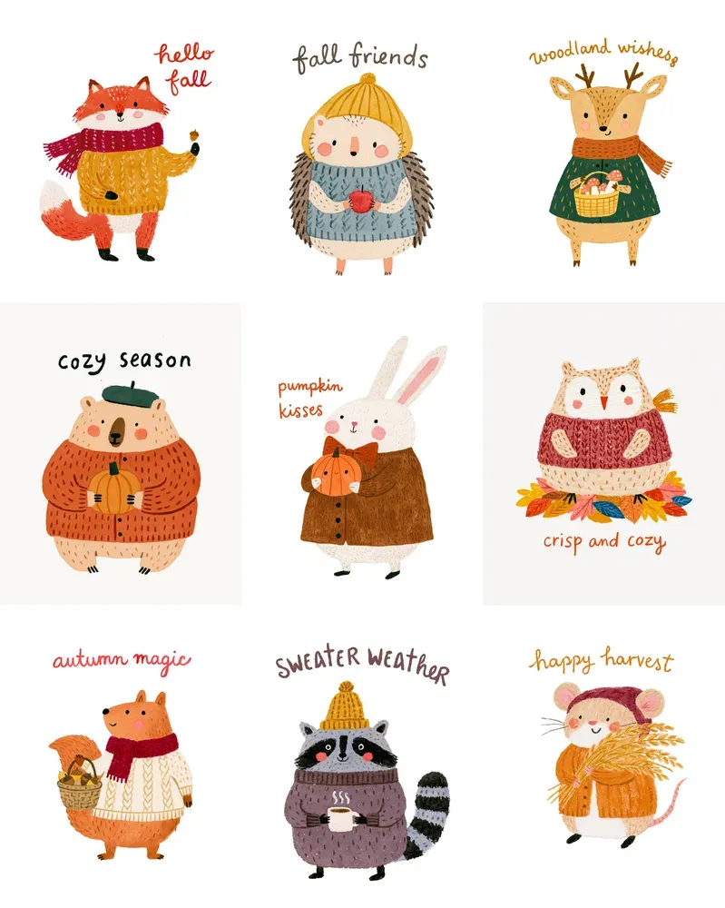 Cozy Woodland Fall Quote Cliparts