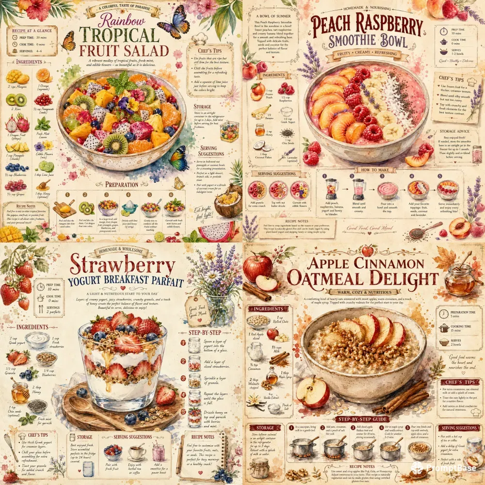 Vintage Recipe Infographics