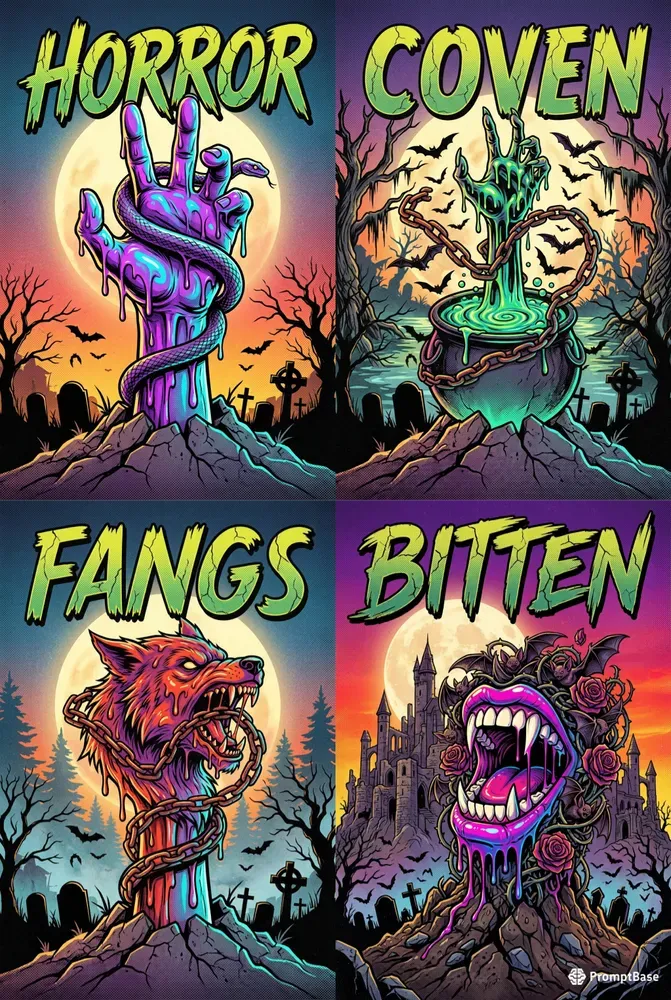 Zombie Hand Horror Comic Magazine Covers