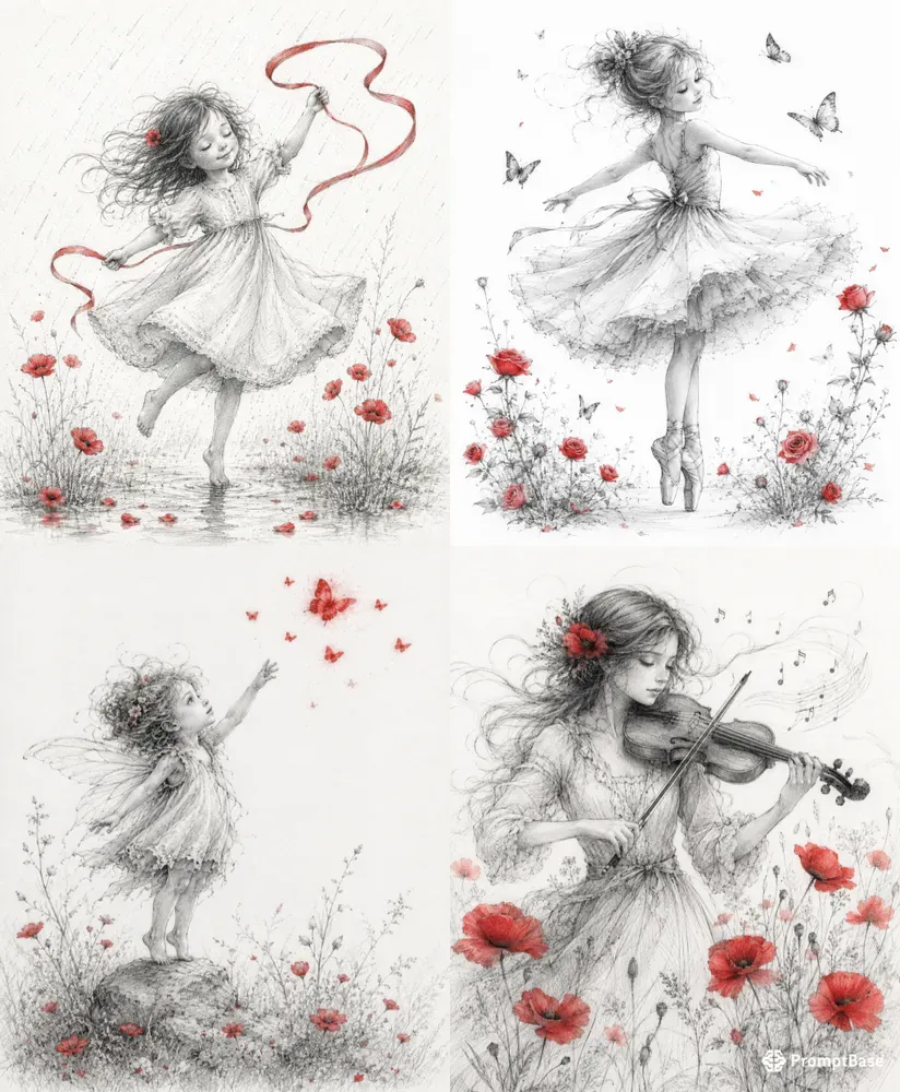 Whimsical Pencil Sketches