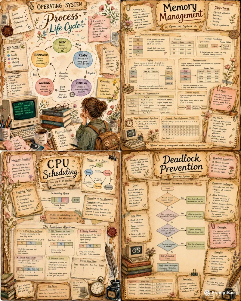 Vintage Operating System Journal Pages