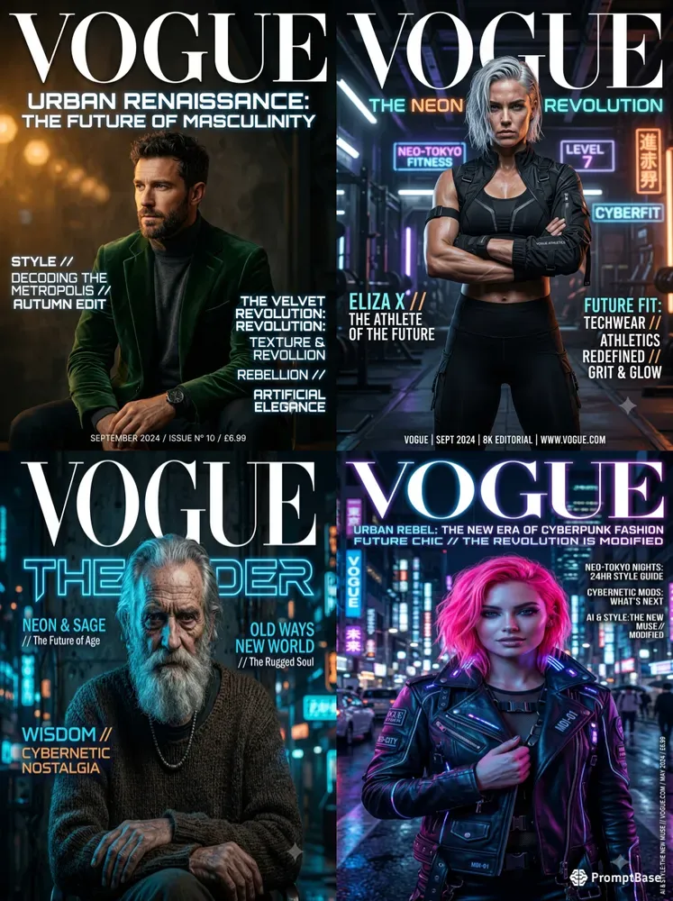 Cyberpunk Vogue Magazine Covers