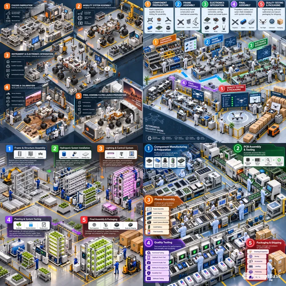 Isometric Process Infographics