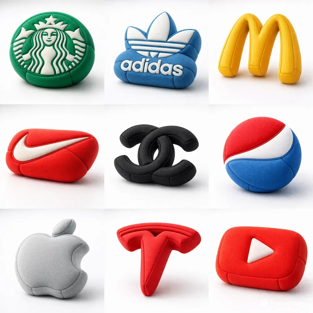 Luxury 3D Foam Logo Renders