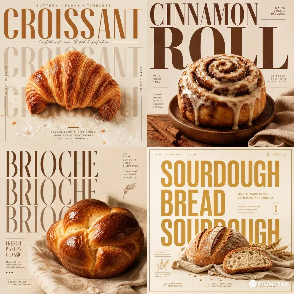 Bakery Typography Poster Generator